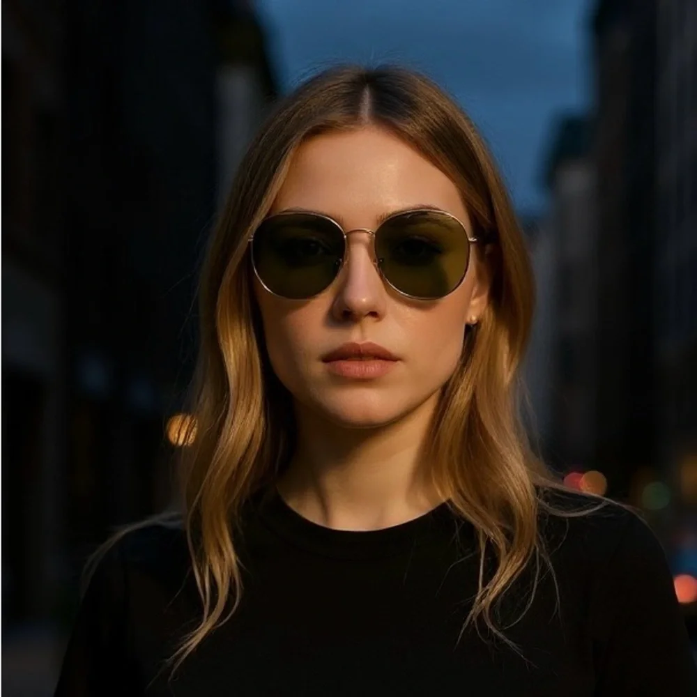 Givenchy Oval Aviator Stylish Aviator Sunglasses with Green Lenses unisex